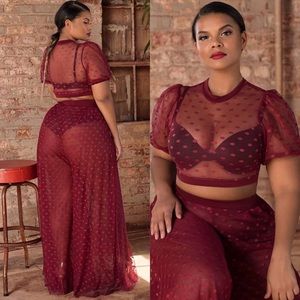 Rue 107 two piece set. Sheer